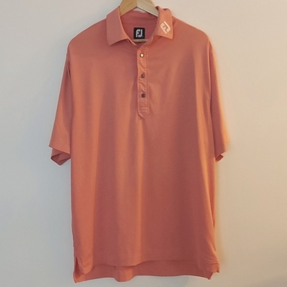 Foot Joy Polo Golf Shirt, Coral, Size Large - Picture 1 of 8